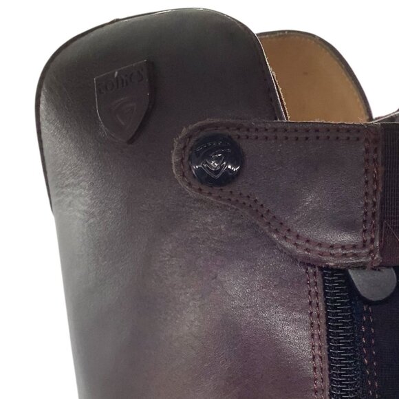TONICS Jupiter Riding Boots 9.5 Equestrian Smooth Brown Leather Zip Up 41/47/37 - Picture 8 of 10